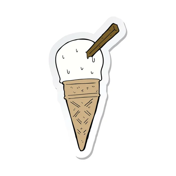 Pegatina Helado Dibujos Animados — Archivo Imágenes Vectoriales