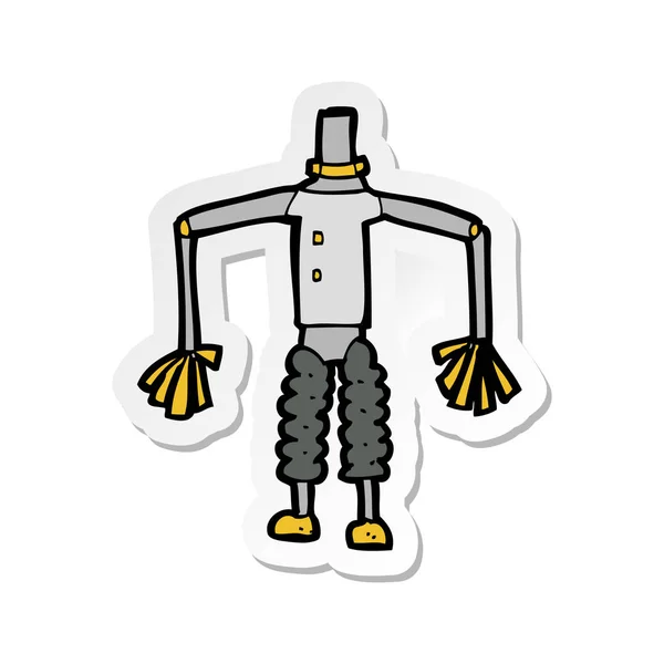Etiqueta de um corpo de robô de desenhos animados — Vetor de Stock