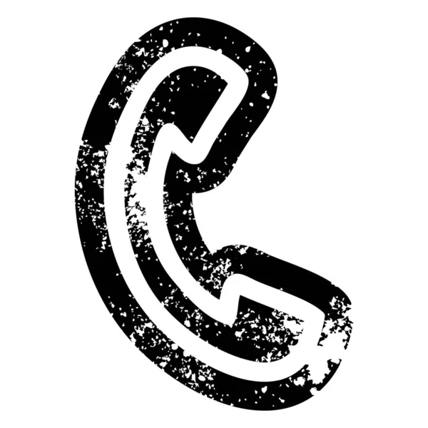 Telefonluren Nödställda Ikon Symbol — Stock vektor