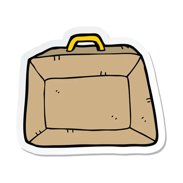 Sticker of a cartoon budget briefcase — Stock Vector
