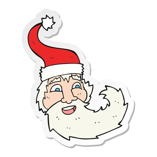 Sticker Cartoon Santa Claus Laughing — Stock Vector