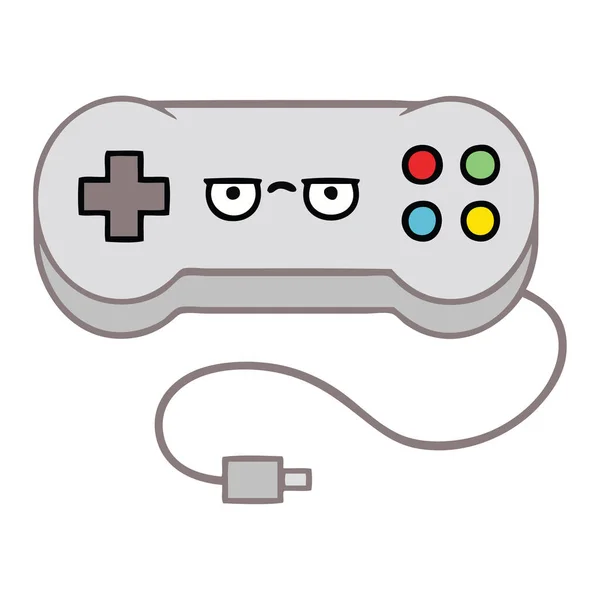 Lindo juego de dibujos animados controlador — Vector de stock