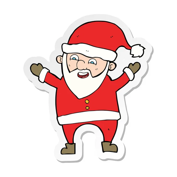 Sticker Cartoon Santa Claus — Stock Vector