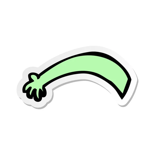Etiqueta de um braço alienígena desenhos animados — Vetor de Stock