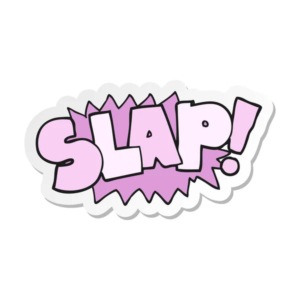 Sticker Cartoon Slap Symbol — Stock Vector