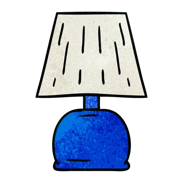 Dessin animé texturé doodle d'une lampe de chevet — Image vectorielle