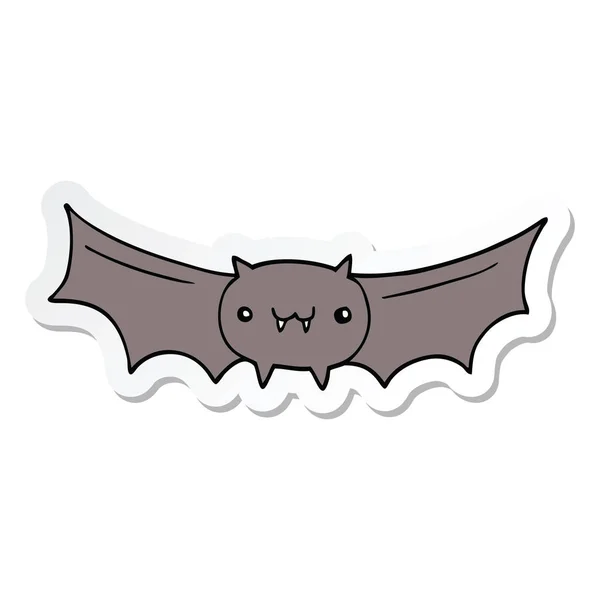 Pegatina de un murciélago vampiro de dibujos animados — Archivo Imágenes Vectoriales