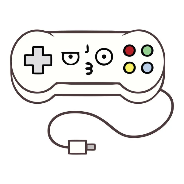 Lindo Dibujo Animado Controlador Juego — Vector de stock