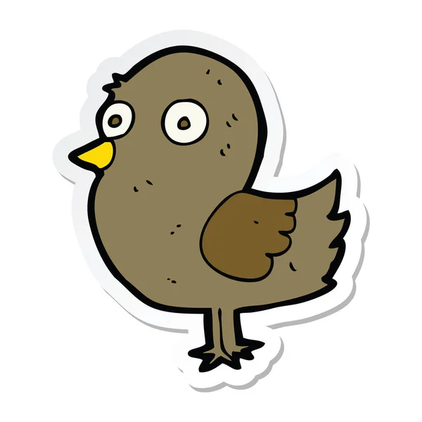 Sticker van een vogel cartoon — Stockvector