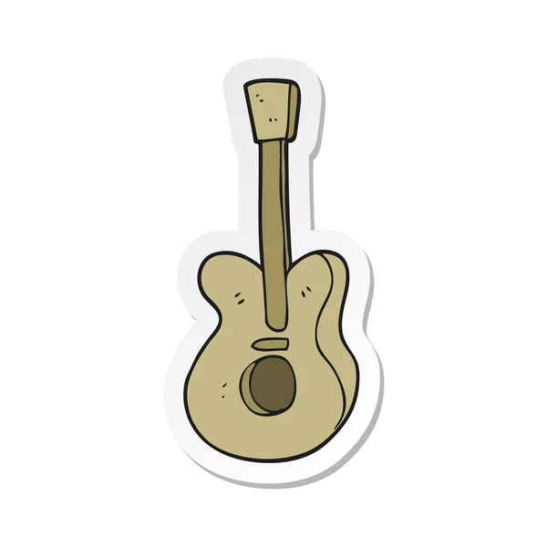 Pegatina Una Guitarra Dibujos Animados — Archivo Imágenes Vectoriales