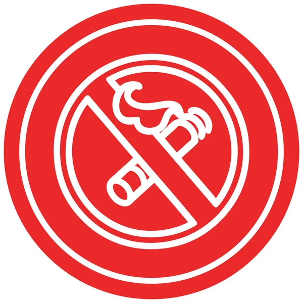 Smoking Circular Icon Symbol — Stock Vector