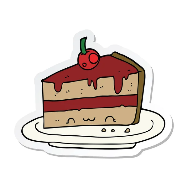 漫画ケーキのステッカー — ストックベクタ