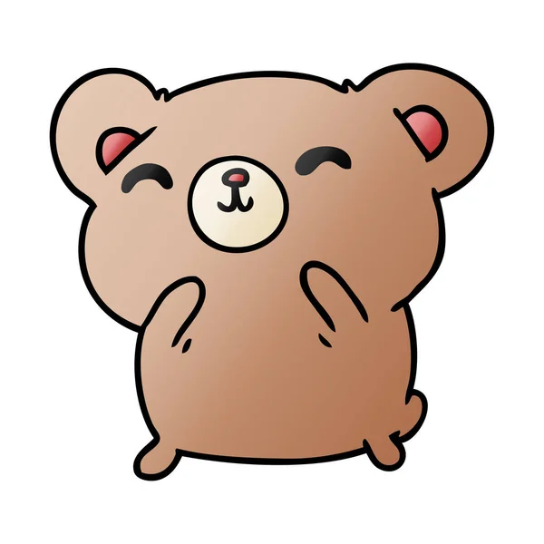 Gradient Karikatur kawaii niedlich glücklich Hamster — Stockvektor