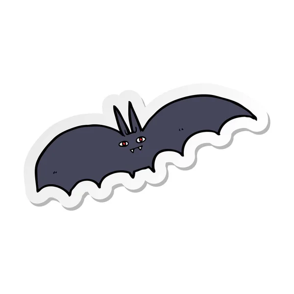 Etiqueta de um morcego vampiro desenhos animados — Vetor de Stock