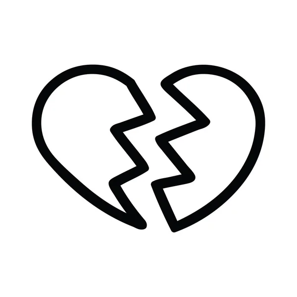 Icona del cuore spezzato — Vettoriale Stock