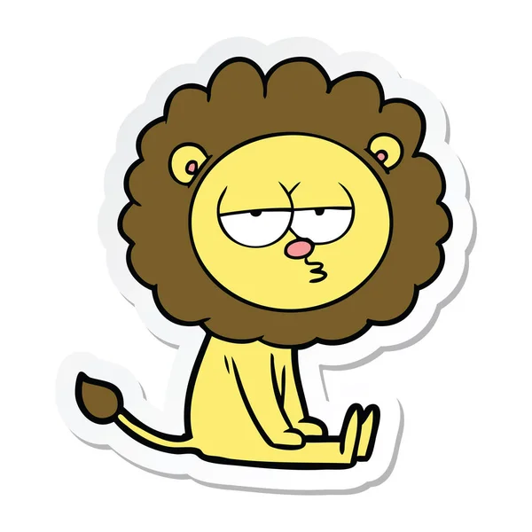 Naklejka kreskówka lew znudzony — Wektor stockowy