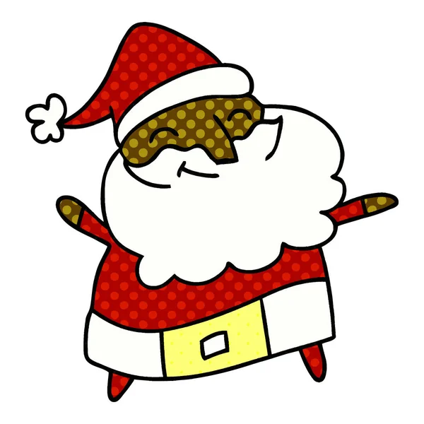 Cartoon van een jolige Kerstman — Stockvector