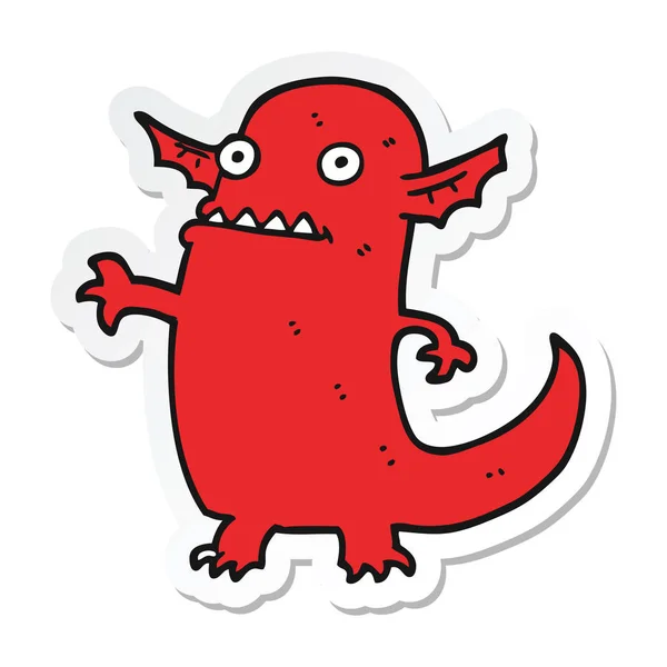 Sticker van een cartoon halloween monster — Stockvector