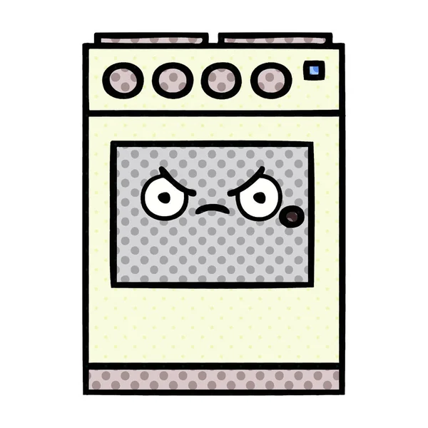 Comic book stijl cartoon keuken oven — Stockvector