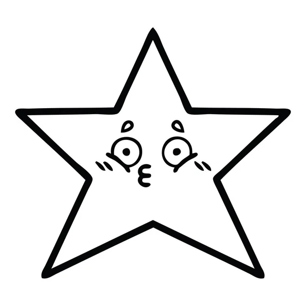Рисование золотой звезды — стоковый вектор