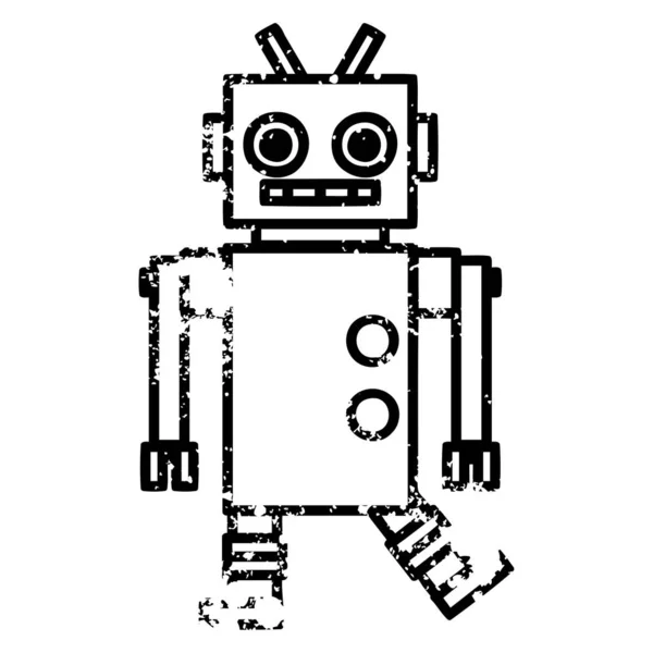 Baile Robot Angustiado Icono Símbolo — Vector de stock