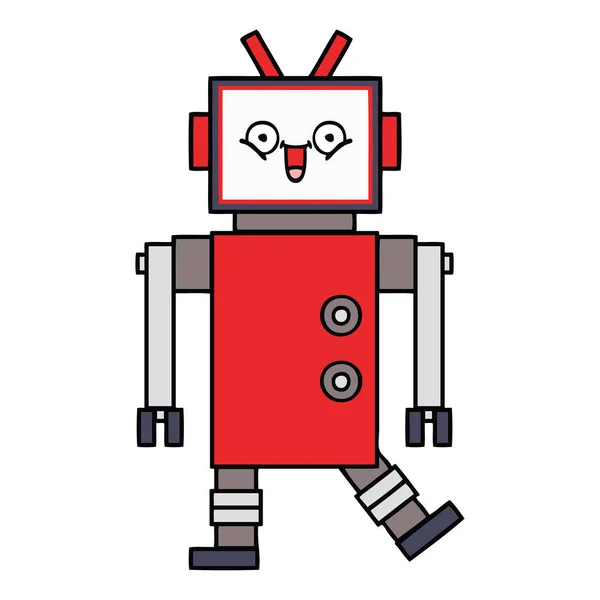 Lindo robot de dibujos animados — Archivo Imágenes Vectoriales