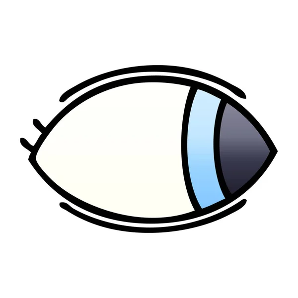 Gradient schattierte Cartoon-Augen, die zur Seite schauen — Stockvektor