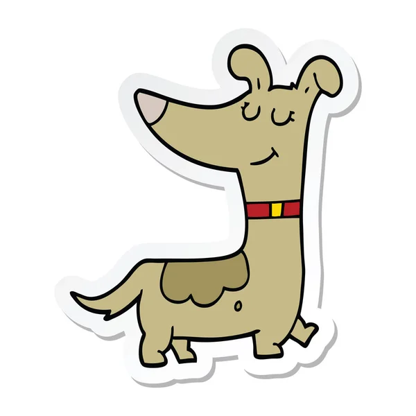 Pegatina Perro Dibujos Animados — Vector de stock