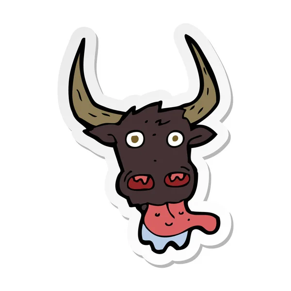 Nálepka Kráva Karikatu — Stockový vektor