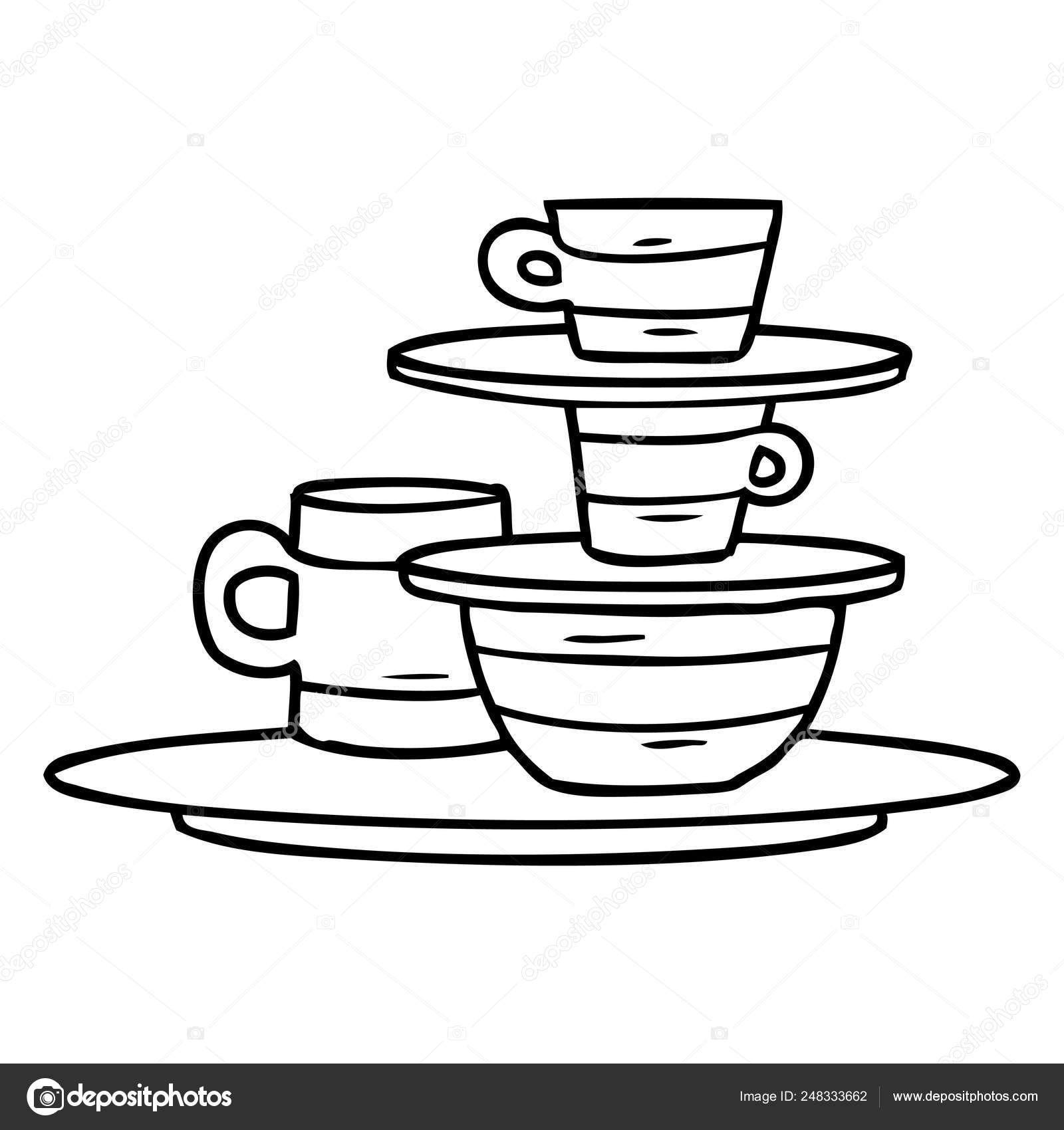 Line Drawing Doodle Of Colourful Bowls And Plates Stock Vector C Lineartestpilot 248333662 Pantographs (drawing instruments), drawing boards,straightedges and drawing plates, drawing plate accessories, including drawing plate cases and bags. line drawing doodle of colourful bowls and plates stock vector c lineartestpilot 248333662