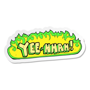 bir yee Etiket cartoon