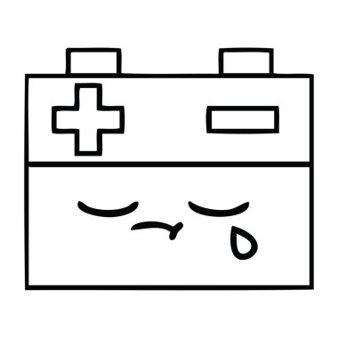 Çizim karikatür akü