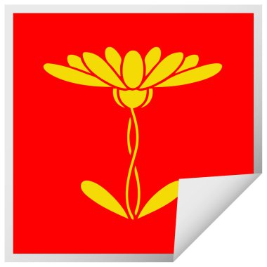 etiket karikatür bir çiçek peeling Meydanı