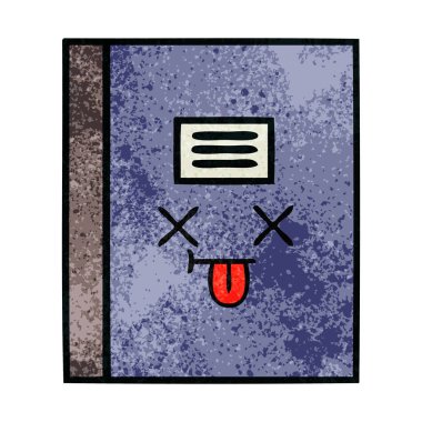 Retro grunge doku karikatür defter