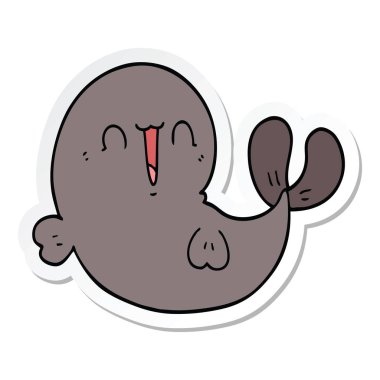 sevimli çizgi balina etiket