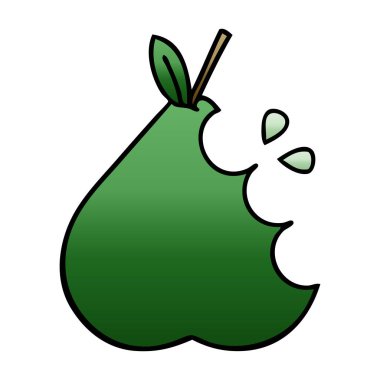 Degrade gölgeli karikatür armut