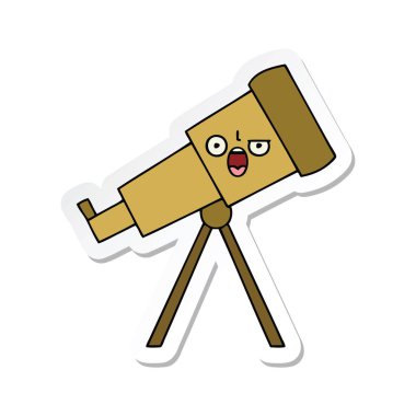 sevimli çizgi Teleskobu etiket