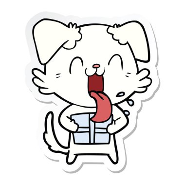 bir çizgi film nefes nefese köpek etiket mevcut