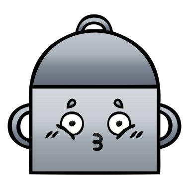 Degrade gölgeli karikatür pot pişirme