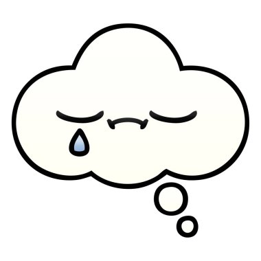 bir düşünce balonu degrade gölgeli karikatür