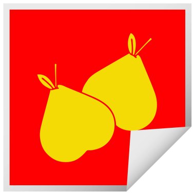 etiket karikatür yeşil armut peeling Meydanı