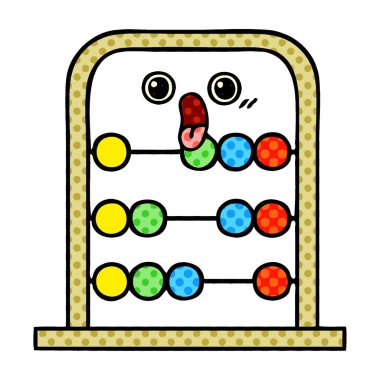 çizgi roman tarzı karikatür bir abaküs