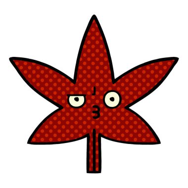 çizgi roman tarzı çizgi film sonbahar yaprak