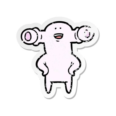 bir dostu karikatür yabancı sıkıntılı etiket