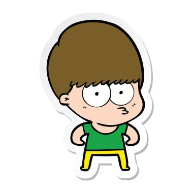 etiket bir meraklı çizgi film çocuk