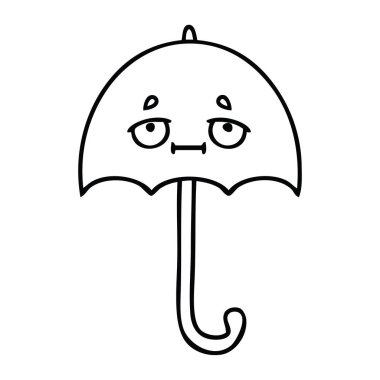 çizim karikatür şemsiye