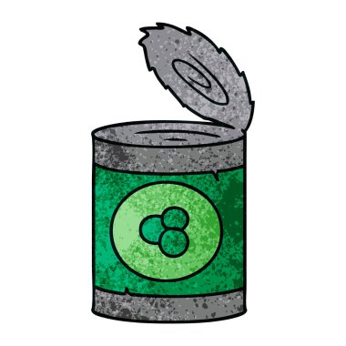 Şeftali konservesi dokulu karikatür doodle