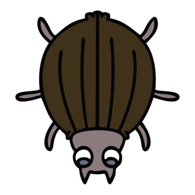 ilginç karikatür böceği el çekilmiş