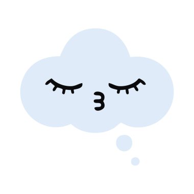 düz renk retro karikatür kabarcık sanıyordum