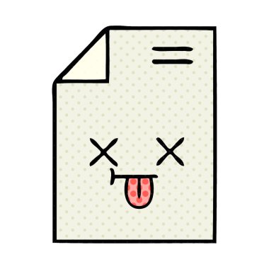 bir parça kağıt, çizgi roman tarzı çizgi film 